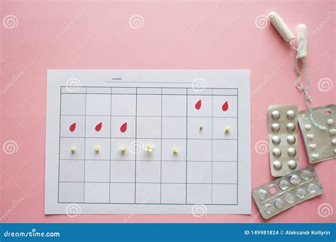 Ciclo De La Ovulaci N Concepto Calendario Por Un Mes Marcador De La