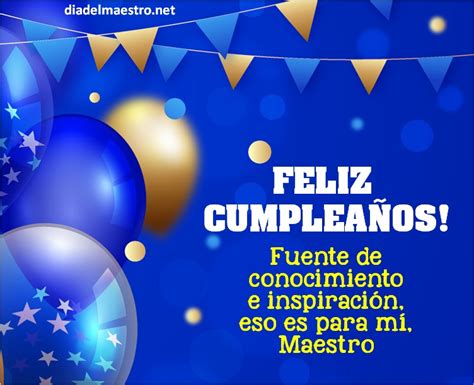 Feliz Cumplea Os Maestro D A Del Maestro