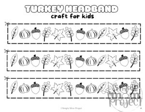 Printable Turkey Headband DIY Paper Craft for Kids – Simple Mom Project