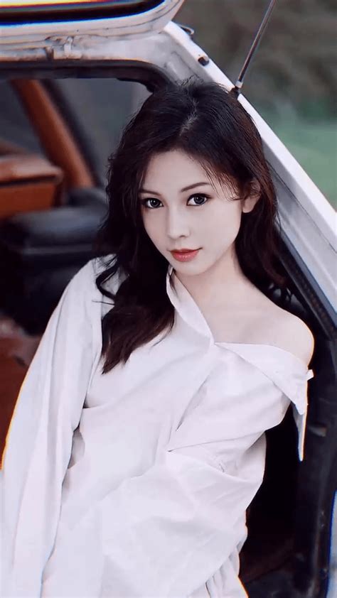 Sexy Asian Women Sitting In Car Girl Wearing White Shirt Video Clips Art Sexy Girl Opensea