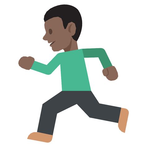 Person Running Dark Skin Tone Vector Svg Icon Svg Repo