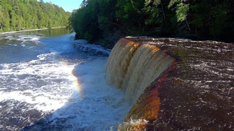 A Root Beer River Roars At Tahquamenon Falls Michigan 4k Video Youtube