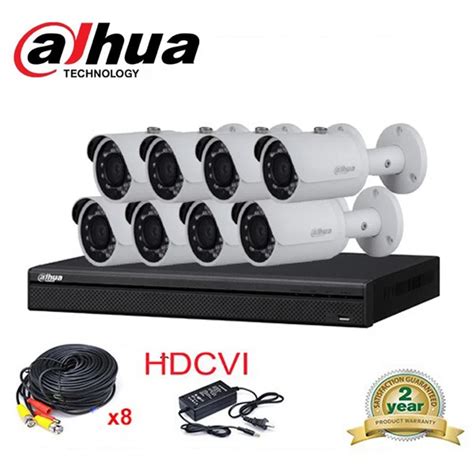 DAHUA HCVR7208A S3 8CH H 264 1080P HDCVI DVR Security System Kit 8pcs