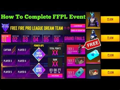 FFPL LIVE WATCHING REWARDS Free Fire New Event Malayalam YouTube