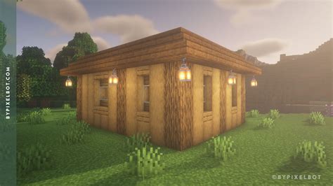 Minecraft How To Build An Oak Starter House — Bypixelbot