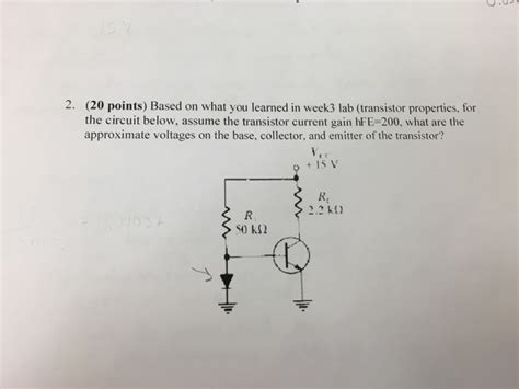 Solved For The Circuit Below Assume The Transistor Current