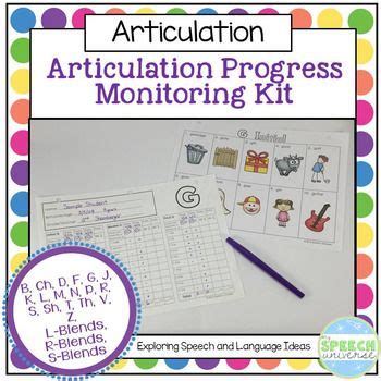 Articulation Progress Monitoring Kit Data Collection For Speech Therapy