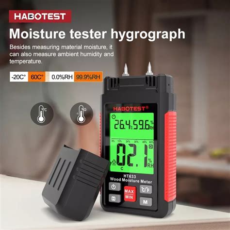 HABOTEST HT633 Portable Multifunctional Digital Display Wood Moisture