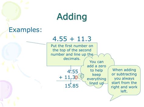 Ppt Adding And Subtracting Decimals Powerpoint Presentation Free