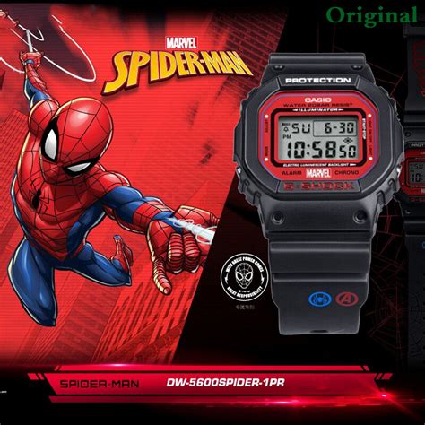 Authentic Original Marvel Edition G Shock Spider Men Sport Watch 200m