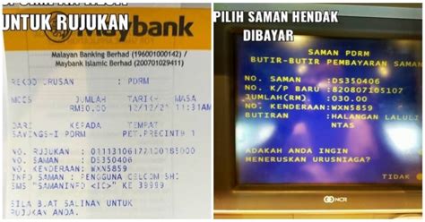 Cara Bayar Saman Pdrm Di Mesin Atm Maybank