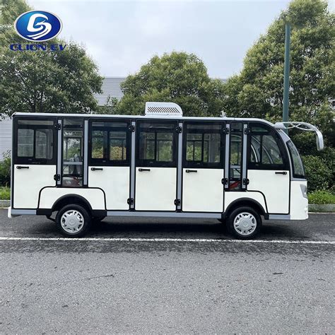 30km H Low Speed Amusement Park Enclosed 14 Seats EV Electric