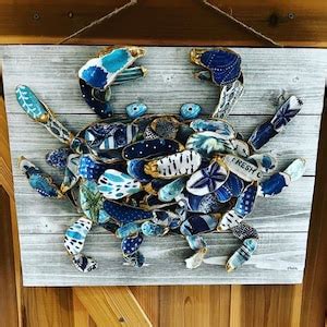 Blue Crab Oyster Art Topsail Beach Oysters Etsy