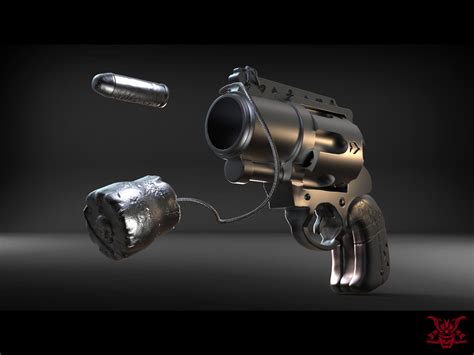 Harley Quinn Handgun D Printable Model Cgtrader