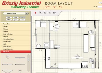 Plan Ideas: Great Woodworking home workshop layout