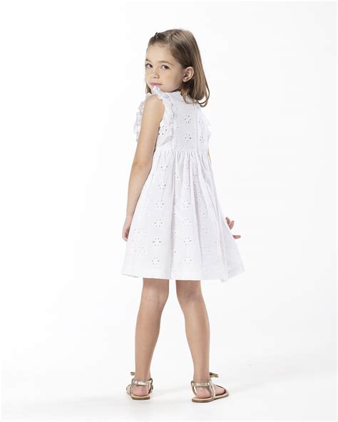 Vestido Infantil Menina Laise Branco Vrasalon Since