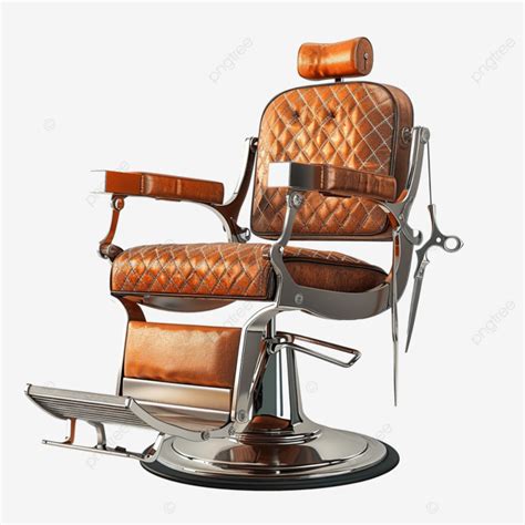 Barbershop Chair And Scissors Retro Barbershop Pole Fashion PNG