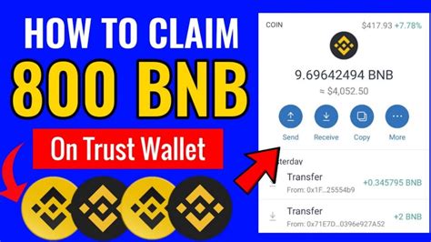 EARN 800 BNB In Trust Wallet Free Airdrop Token 2021 New Trust