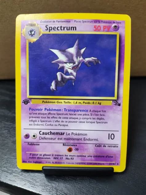 CARTE POKÉMON SPECTRUM 21 62 Fossile 1ère édition EUR 1 00 PicClick FR