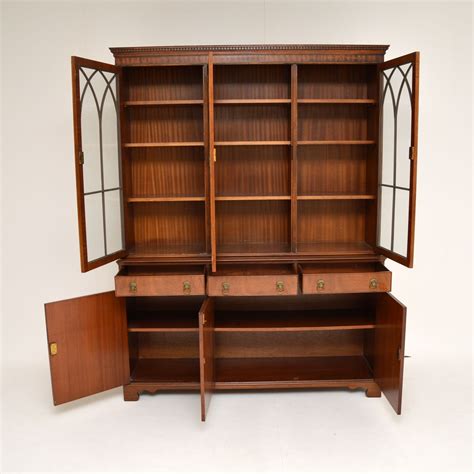 Antique Georgian Style Large Mahogany Bookcase Marylebone Antiques