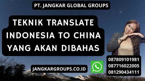 Translate Indonesia To China Peluang Kerja Menjadi Penerjemah