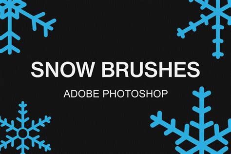 Adobe Photoshop snowflake brush pack paint brushes set