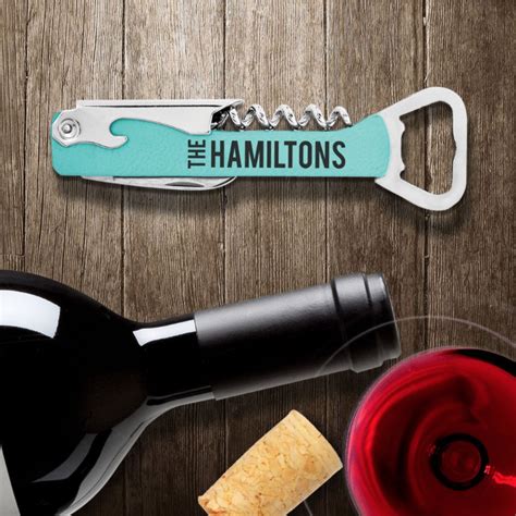 Custom Engraved Wine And Bottle Opener