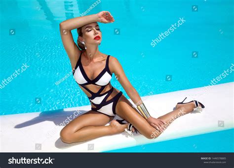 Elegant Sexy Woman Luxury Bikini On Stock Photo Shutterstock