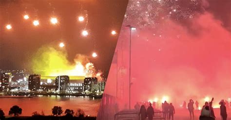 Feyenoord Supporters Vieren Groot Feest Na Streep Door Plannen Van