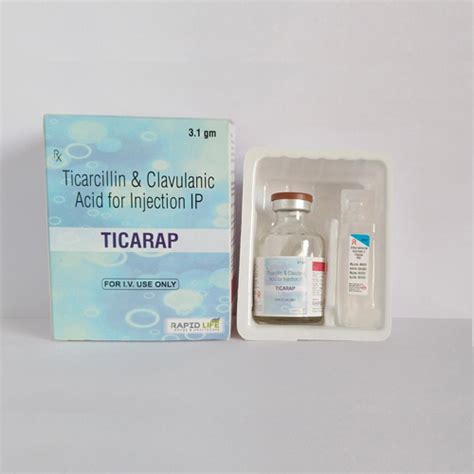 Ticarcillin + Clavulanic Acid 3.1gm Injection Rapid Life Drugs Health