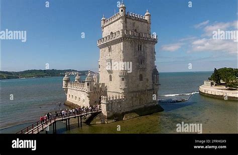 Torre De Belem Manueline Tower Built 16th Century Stock Videos