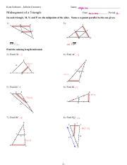 Midsegment Of A Triangle Kuta Worksheet Pdf Kuta Software Infinite