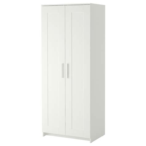 BRIMNES Wardrobe with 2 doors, white, 30 3/4x74 3/4" - IKEA