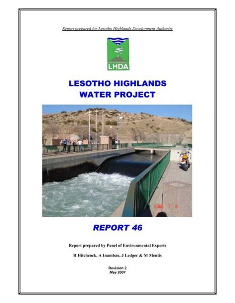 Lesotho Highlands Water Project Report