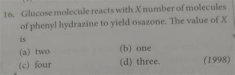 Glucose reaction with Phenylhydrazine