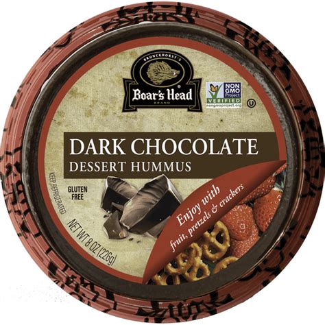 Boar S Head Dessert Hummus Gluten Free Dark Chocolate 8 Oz Dips D Agostino