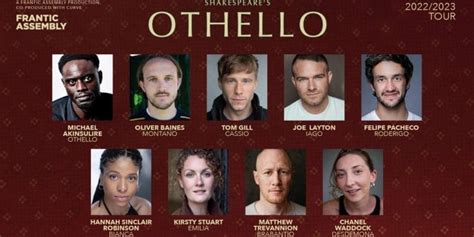 Casting And Full Creative Team Announced For Frantic Assembly’s Acclaimed Adaptation Of Othello