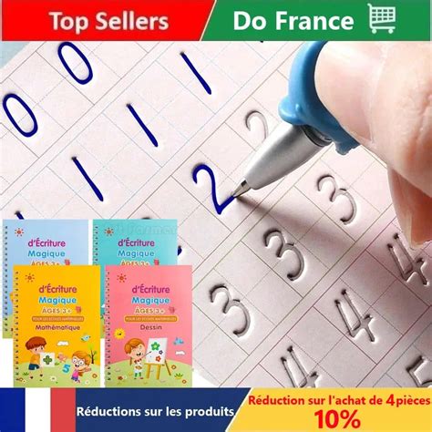 Sank Cahier De Copie Magique Pour Enfants Stylo D Essuyage Gratuit