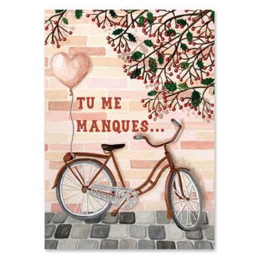 M Lanie Voituriez Art Illustration I Carte Tu Me Manques