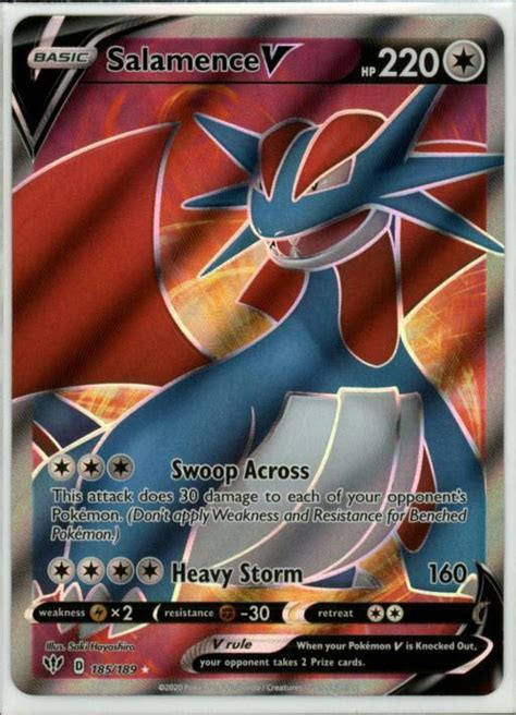 Pok Mon Tcg Salamence V Darkness Ablaze Holo Full Art Ultra