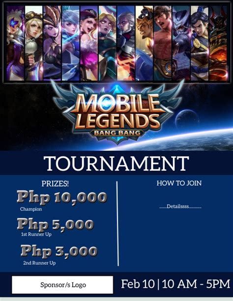 Mobile Legends Tournament Template Postermywall