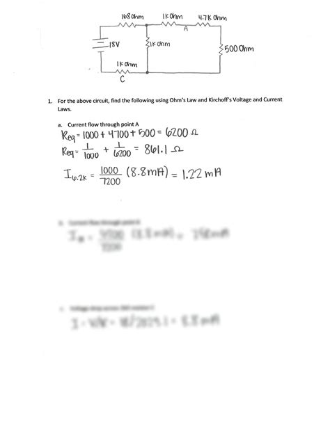 Solution Voltage Capacitors Diodes Ohms Law Transducers Inductors