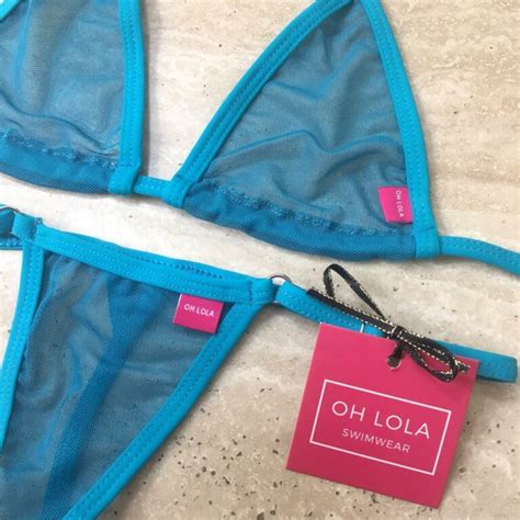 Blue Magic Micro Bikini By Oh Lola Swimwear Sexy Sheer And Unique