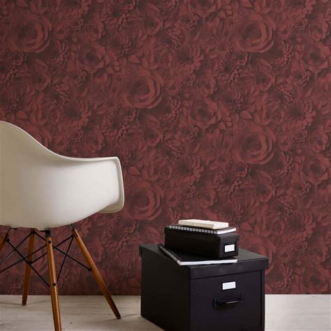 Wallcovering Floral A S Creation 3D Wallpaper In Red Modern Non Woven