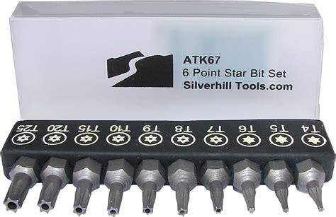 Silverhill Tools Atk Point Star Bit Set With Security Bits Amazon