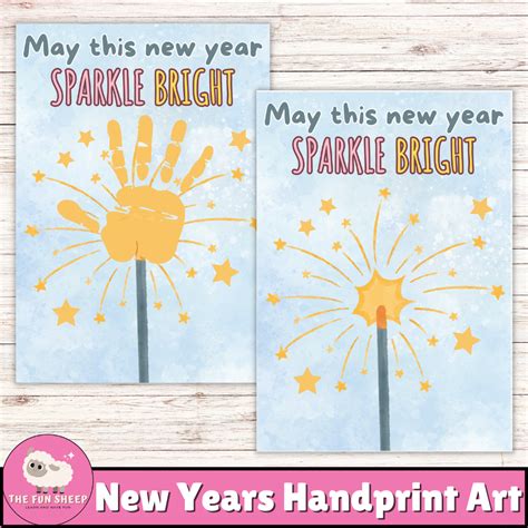 New Years Handprint Art Diy Happy New Years Handprint Craft Art