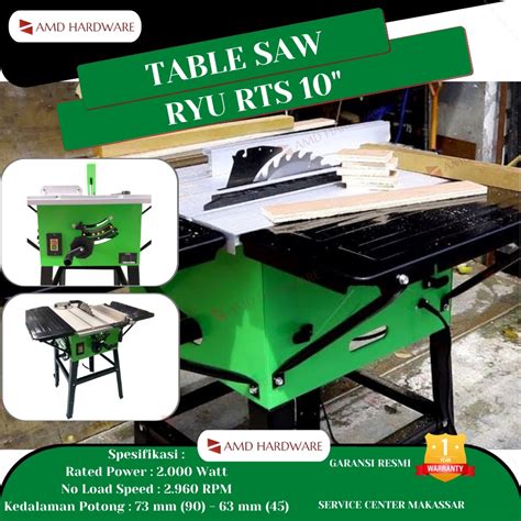 Jual Mesin Table Saw Ryu Inch Mesin Gergaji Meja Potong Kayu Rts