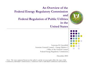 Fillable Online Ferc An Overview Of The Federal Energy Regulatory