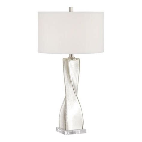 Pacific Coast Lighting Orin Twist Crackle Glass Table Lamp In Silver Mercure 1 Kroger