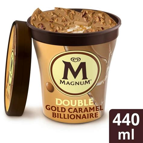 Magnum Double Gold Caramel Billionaire Ice Cream Tub 440ml 3 75